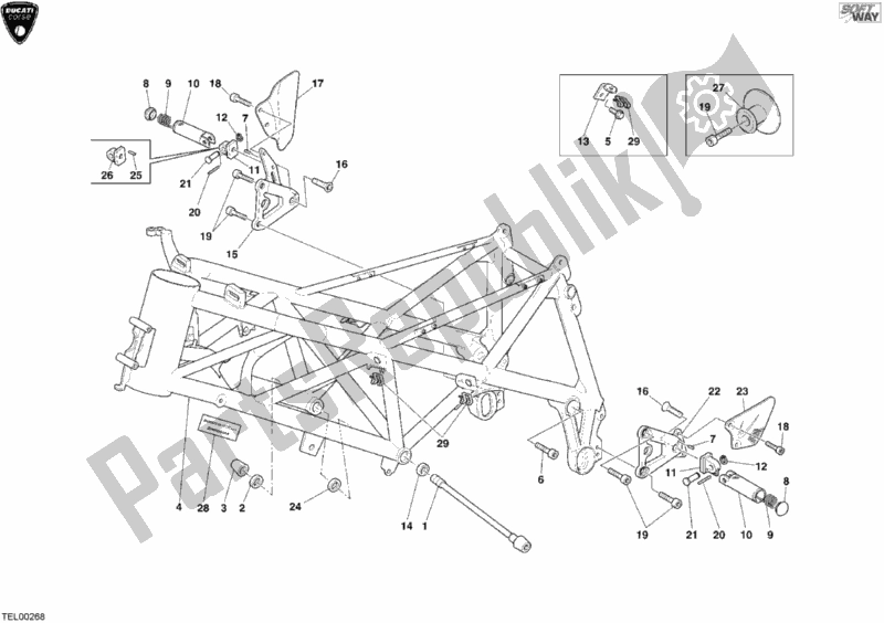 Toutes les pièces pour le Cadre du Ducati Superbike 999 RS 2004